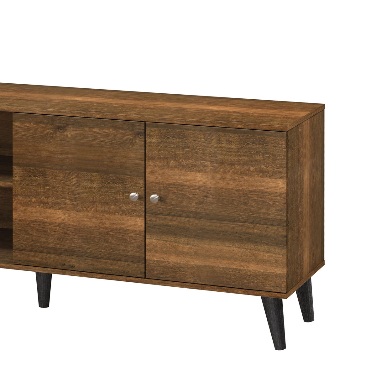 Amidon - TV Stand, With 2 Storage Shelves And 1 Cabinet