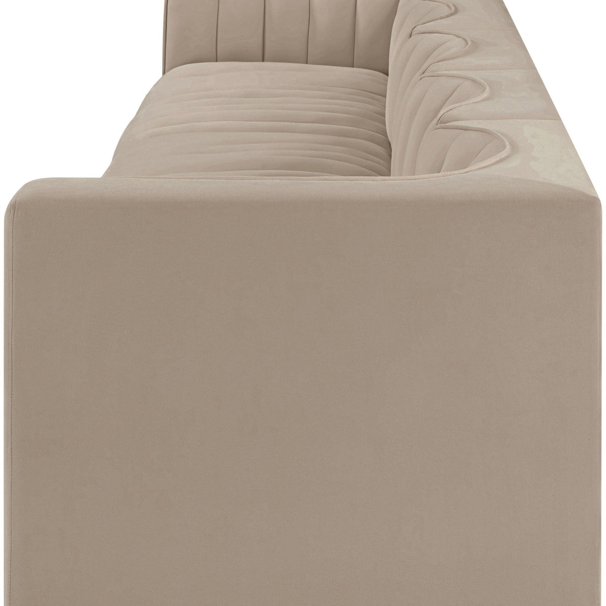 Rummi - Velvet Performance Fabric Upholstered 5 Piece Modular Sofa