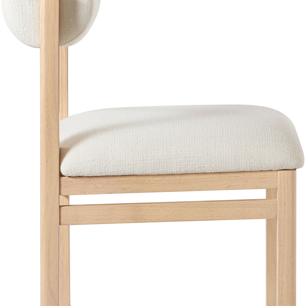 Roundhill - Fabric Dining Chair (Set of 2) - Natural Frame