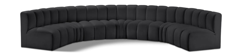 Arc - Faux Leather 7 Piece U-Shaped Modular Sofa