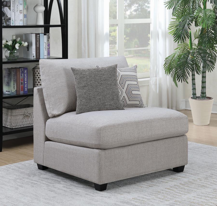 Cambria - Upholstered Armless Chair - Gray