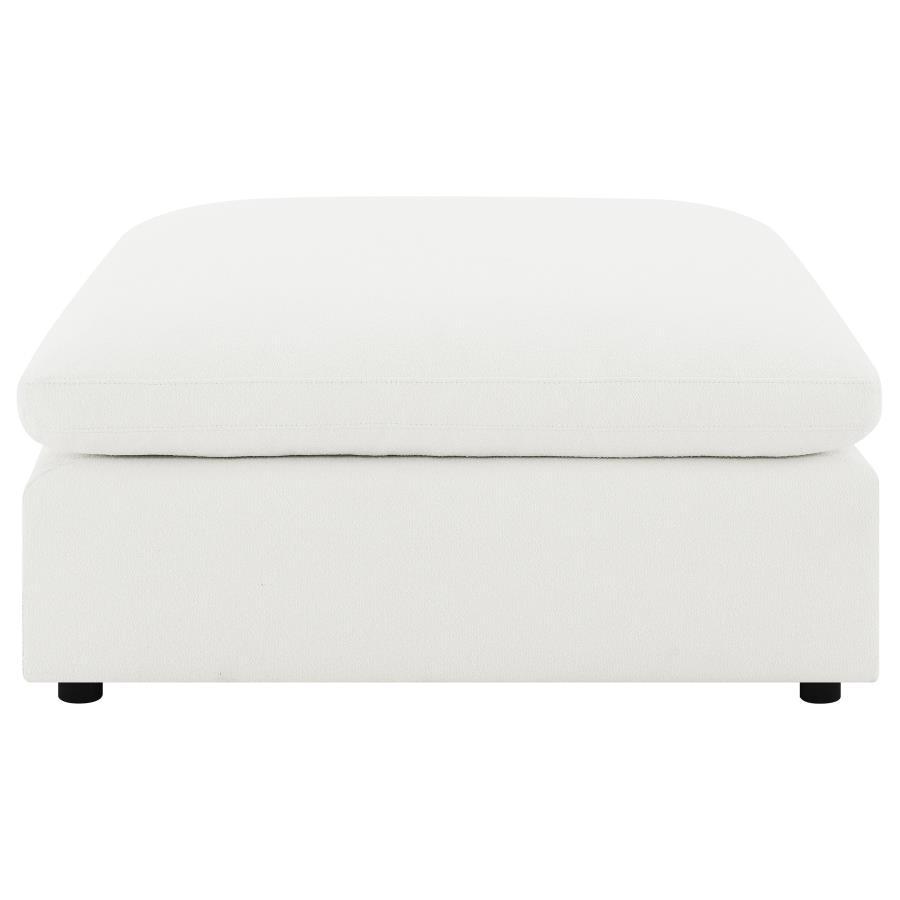 Raleigh - Boucle Upholstered Ottoman - Ivory