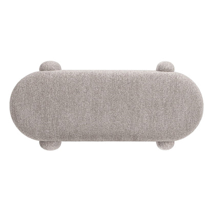 Hugo - Oval Fully Upholstered Storage Bench