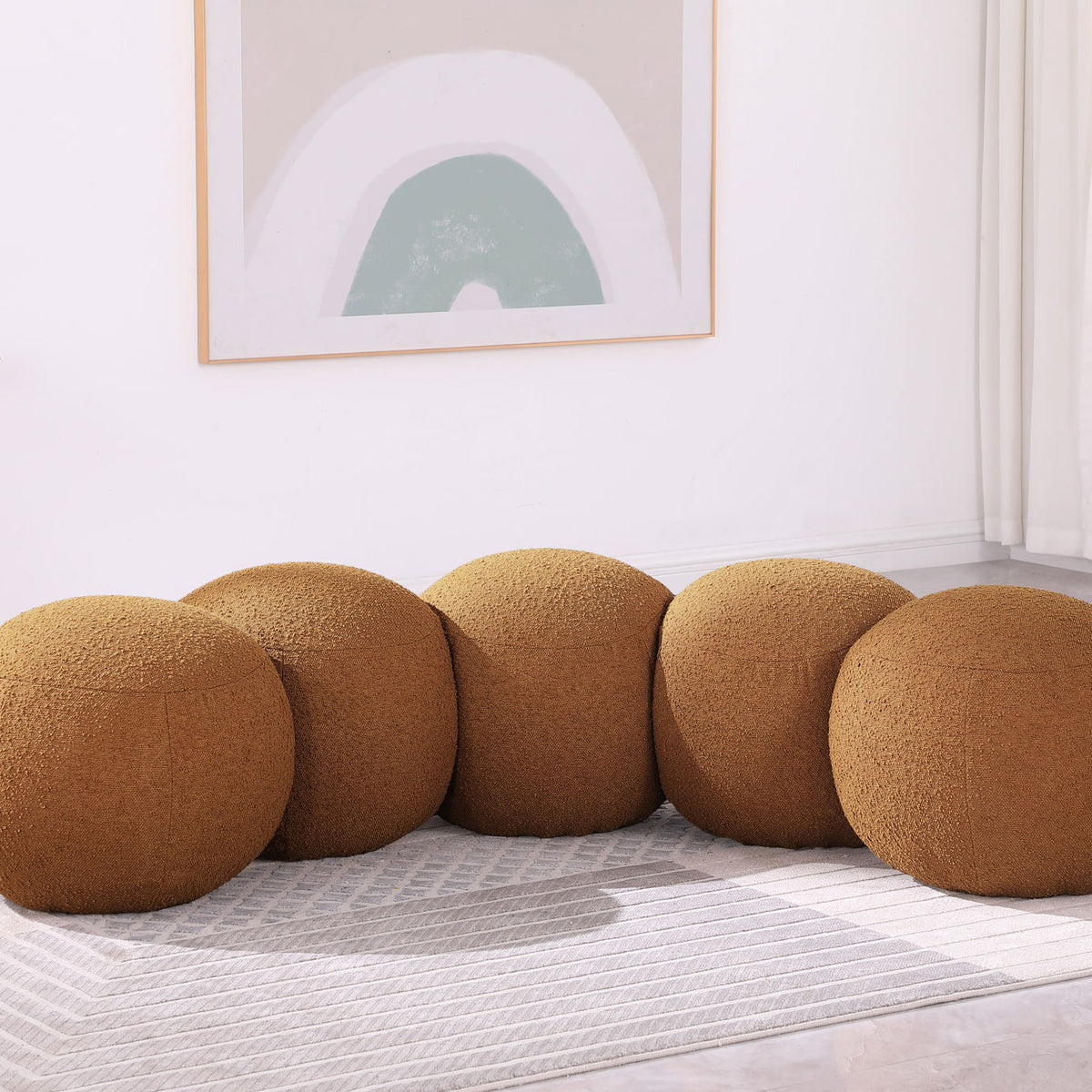 Apollo - Boucle Fabric Bench