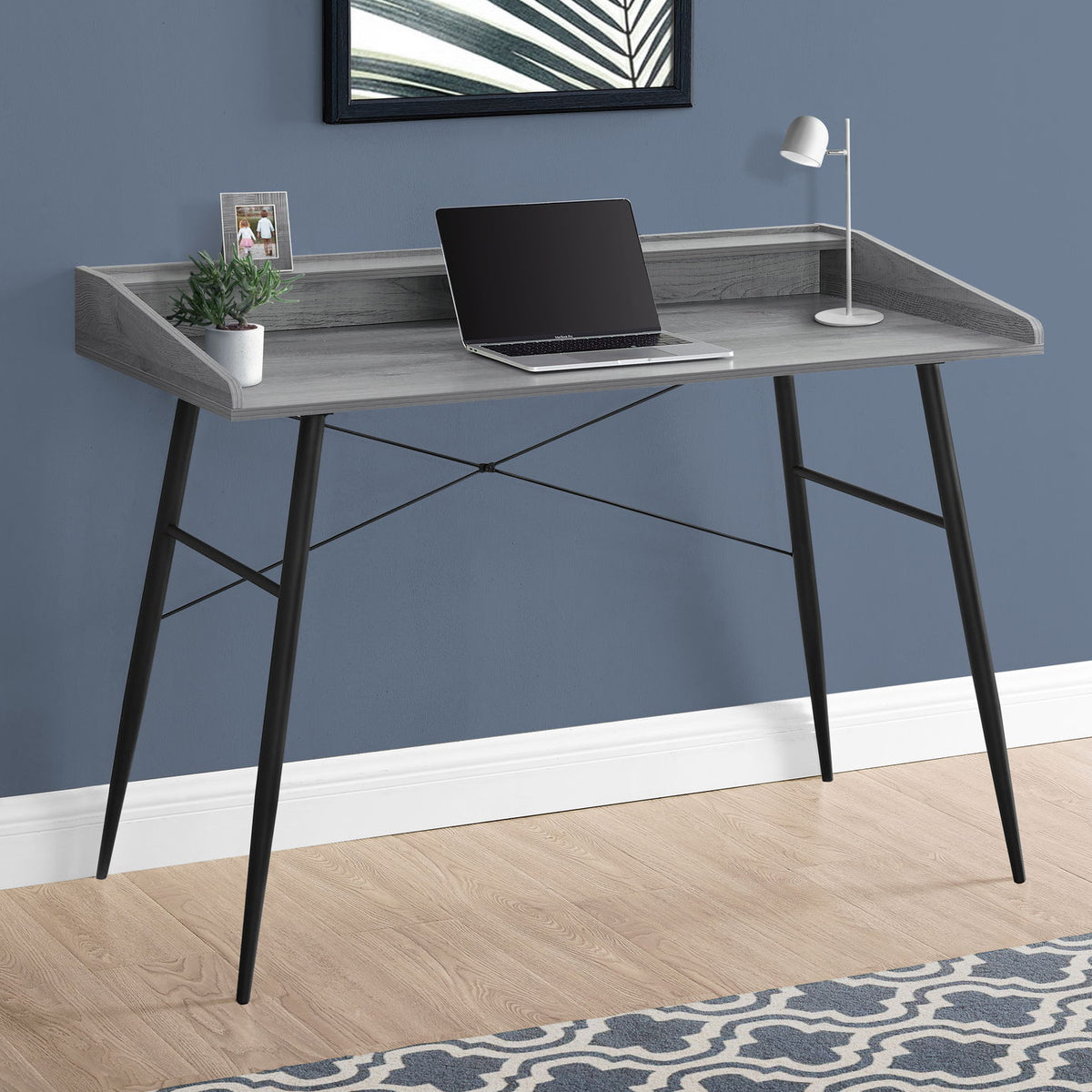 Computer Desk For Home Office, Sturdy Construction, Storage Shelves