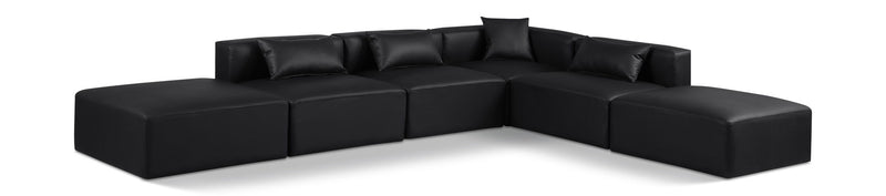 Cube - 6 Piece Modular Corner Armless Sectional