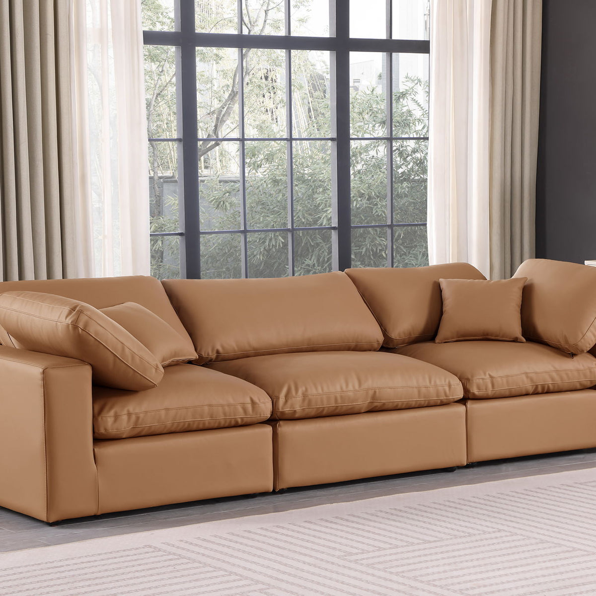 Comfy - Faux Leather Modular Sofa 3 Seats