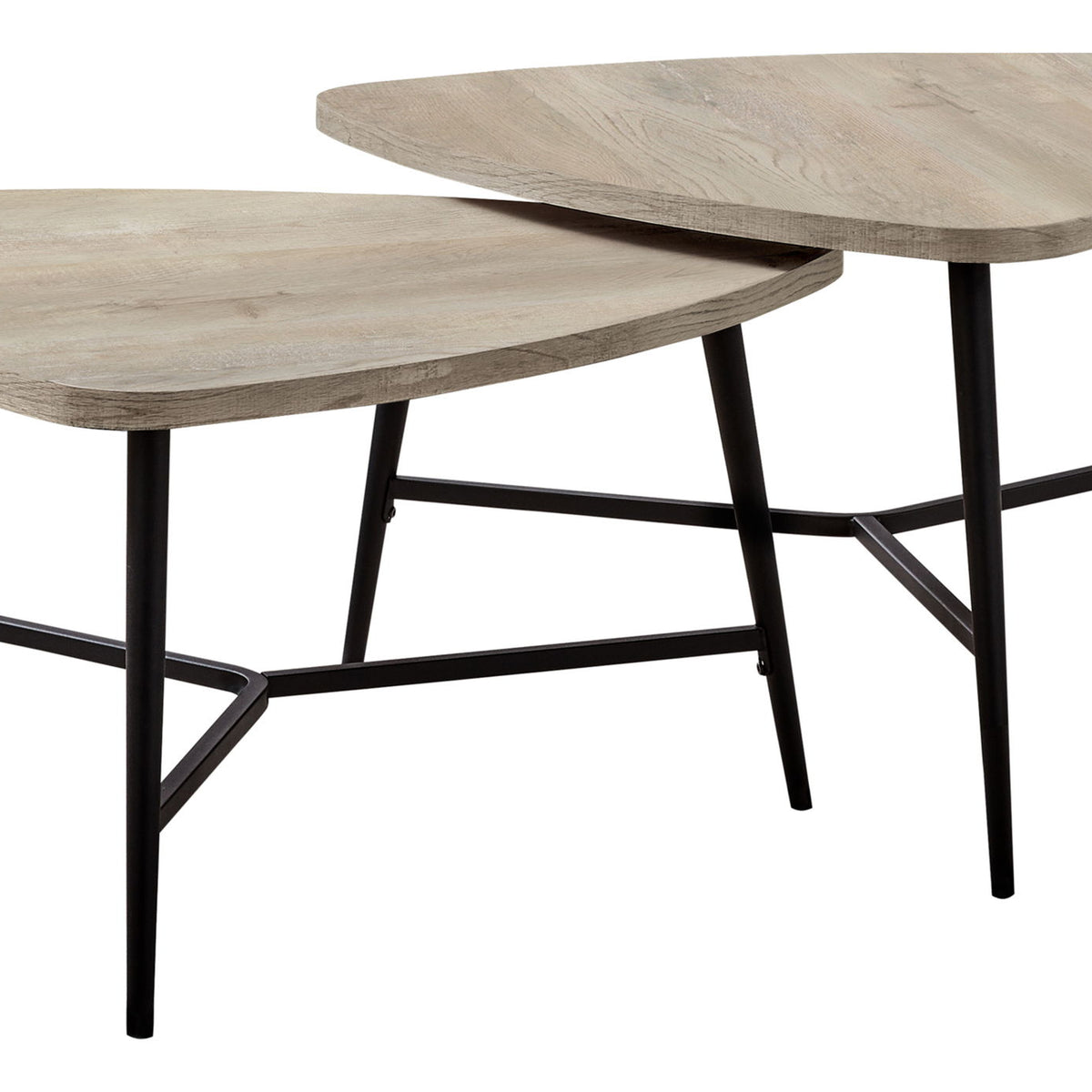 Table Set, Coffee, End, Side, Accent, Living Room / Beige Laminate, Contemporary, Modern (Set of 2) - Taupe