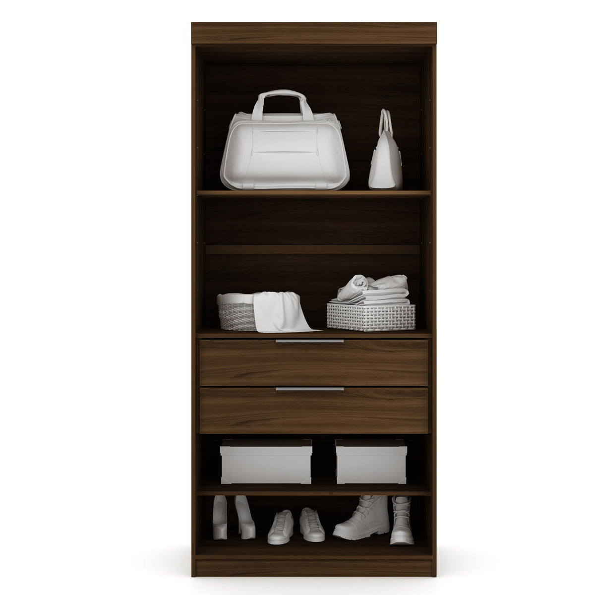 Manhattan Mulberry - Wardrobe Closet With Open Space