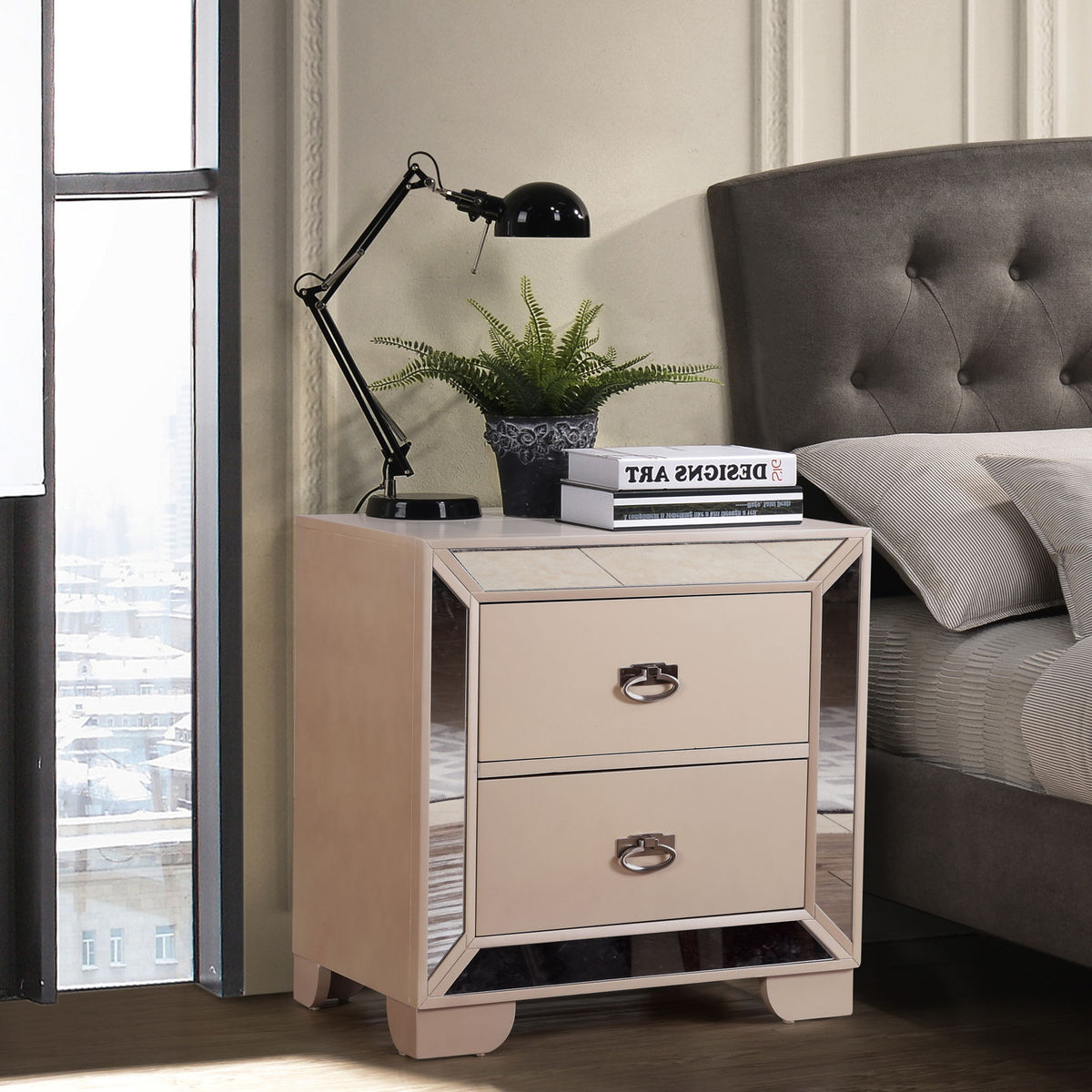 Contemporary Nightstand With Versatility