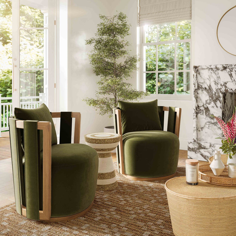 Paolo - Textured Weave Swivel Chair