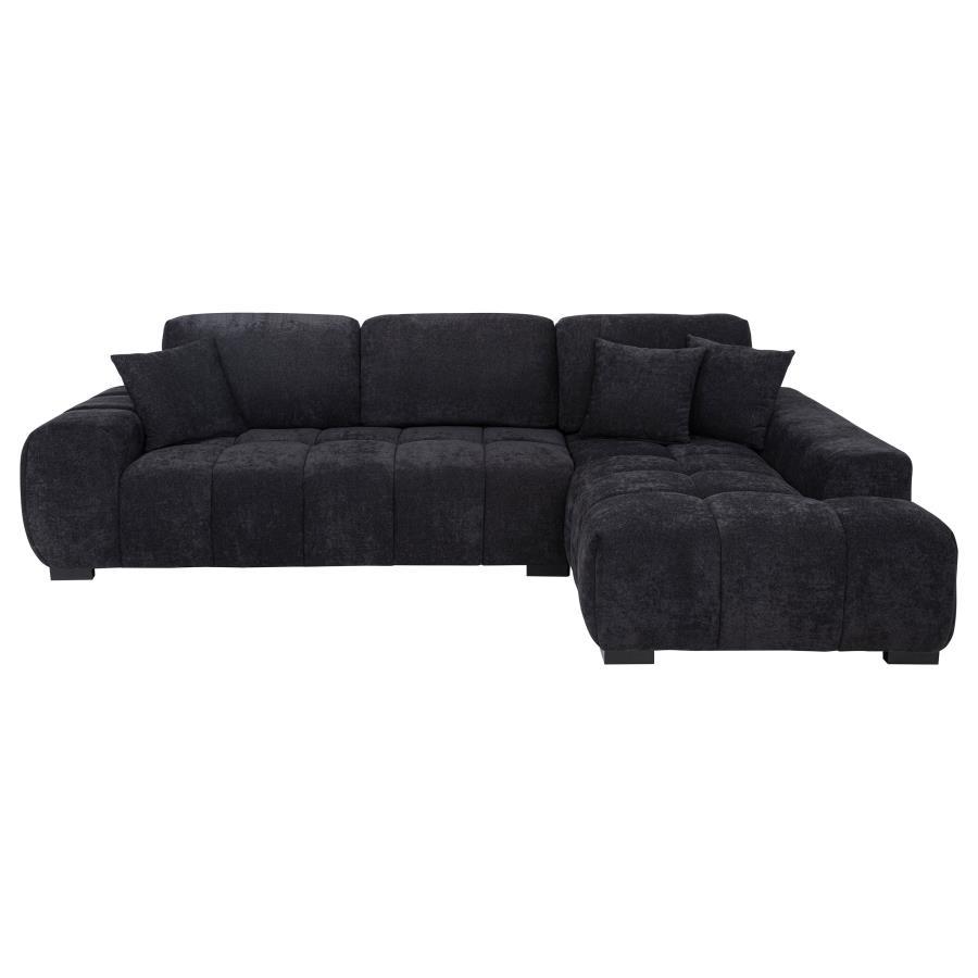 Octavia - RAF Chaise With Pillows, Box 2 of 2 - Black