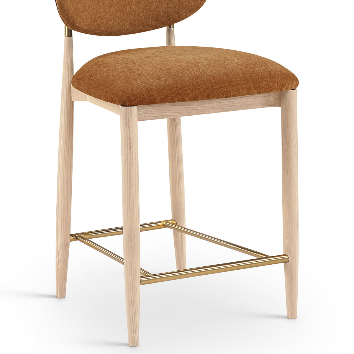 Riccio - Fabric Stool - Natural Frame