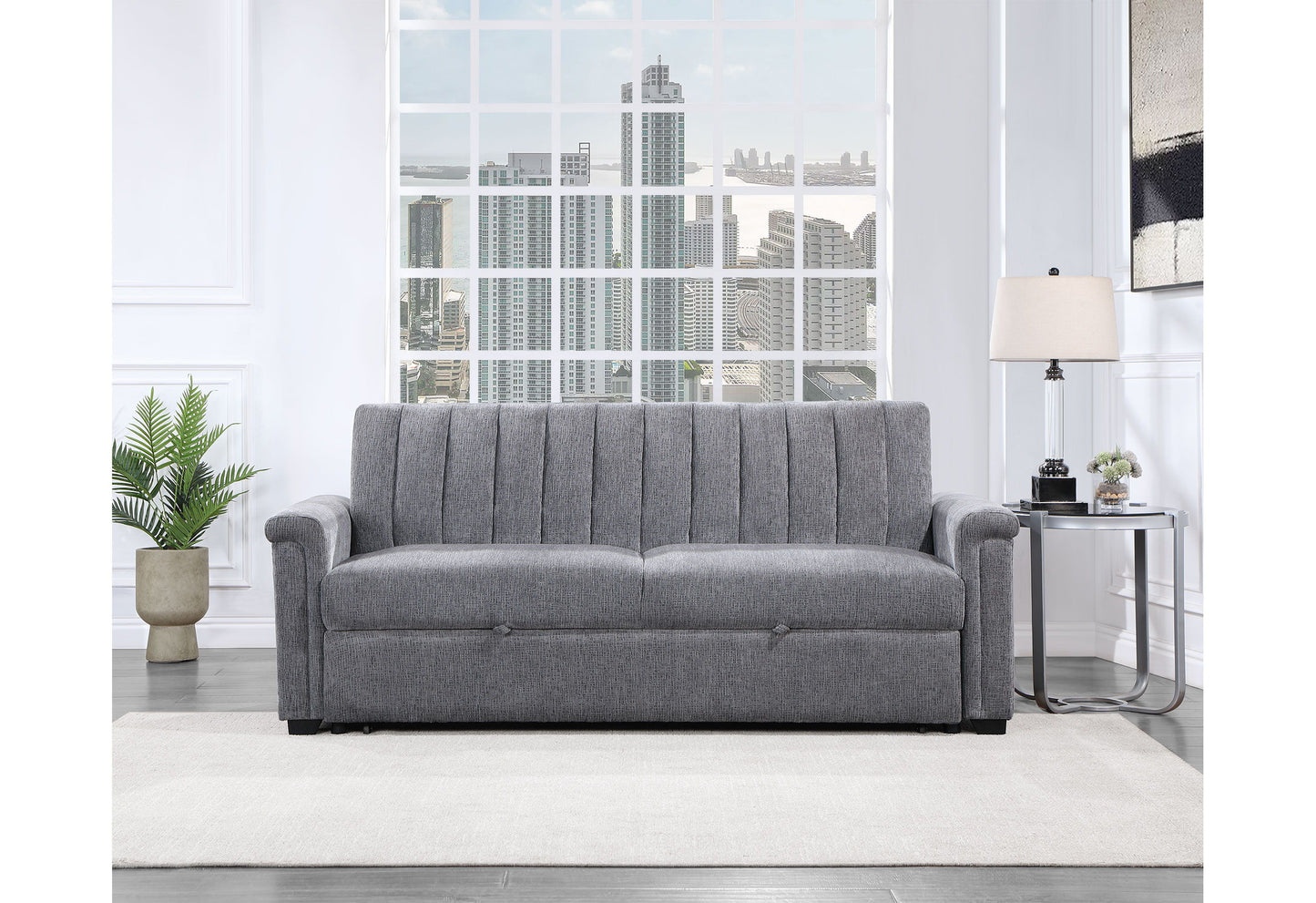 Kona - Pull Out Sofa - Dark Gray