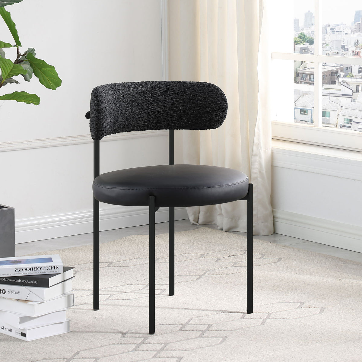 Beacon - Faux Leather Dining Chair With Black Legs (Set of 2)
