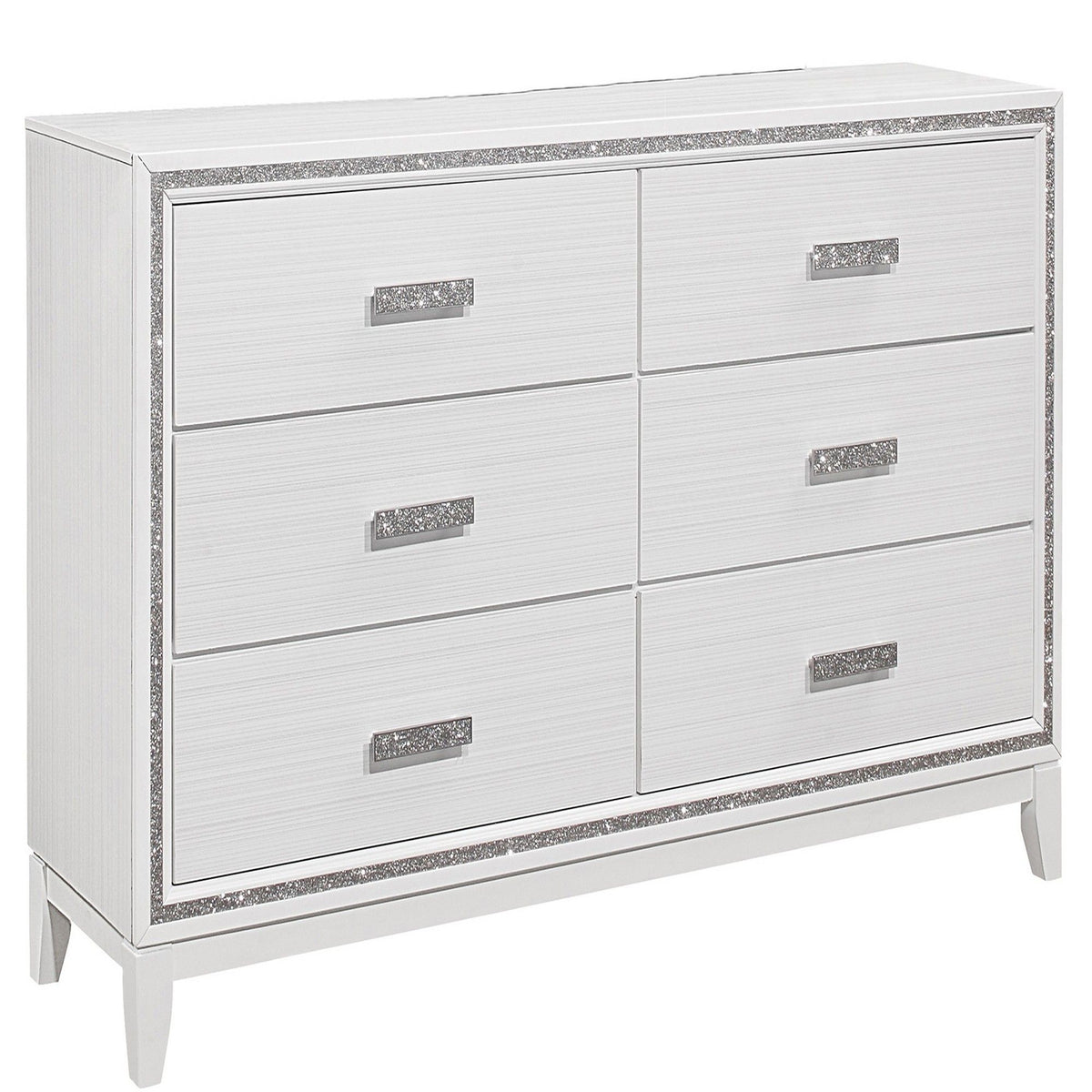 Almera - 5 Piece Bedroom Set With LED Lighting And Glitter Details