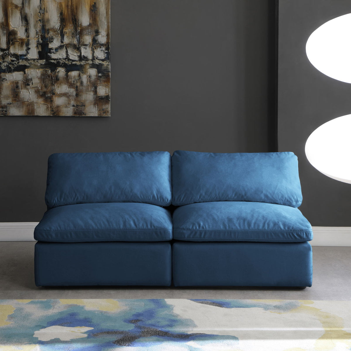 Plush - Modular Armless 2 Seat Sofa