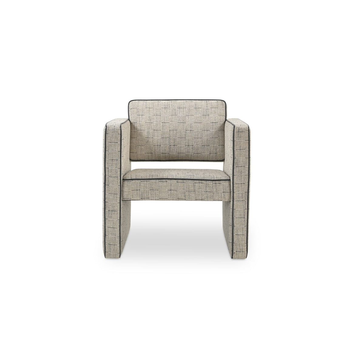 Harris - Accent Chair - Black / Beige Weave