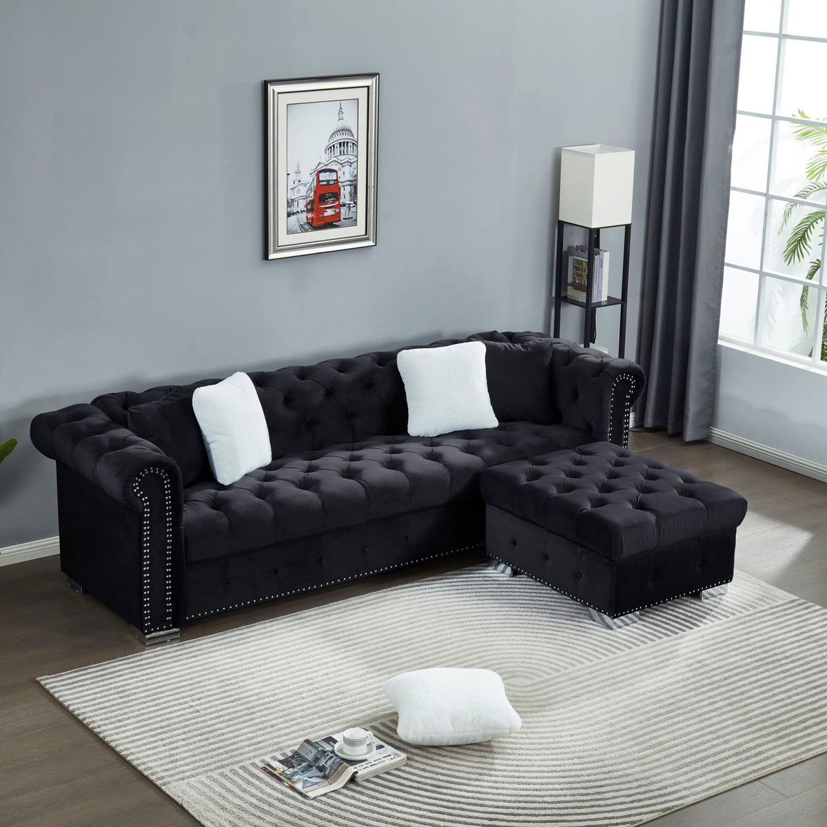 4 Seater Oversized L Shaped Reversible Sectional Sofa