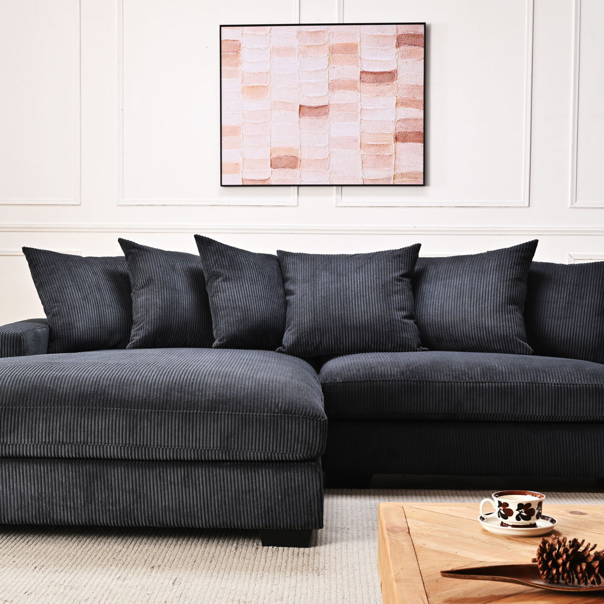Luxe - Oversized 2 Piece Sectional Couches For Living Room, L Shaped Sofa With Chaise