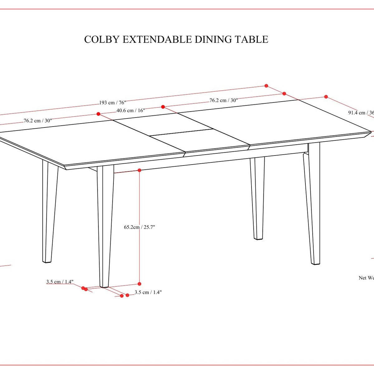 Colby - Dining Table, Contemporary