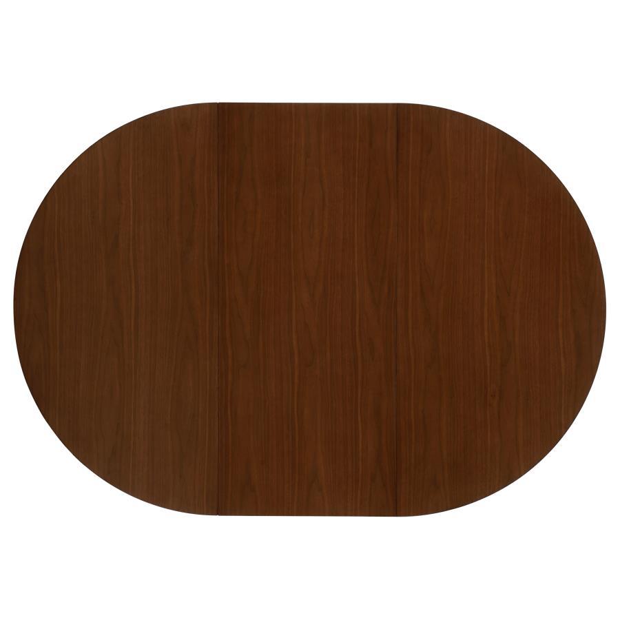 Jedda - 5 Piece Oval Dining Table Set - Dark Walnut