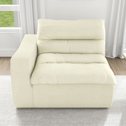 Modern Lazy Floor Sofa With Right Arm, Comfortable Beanbag Lounge