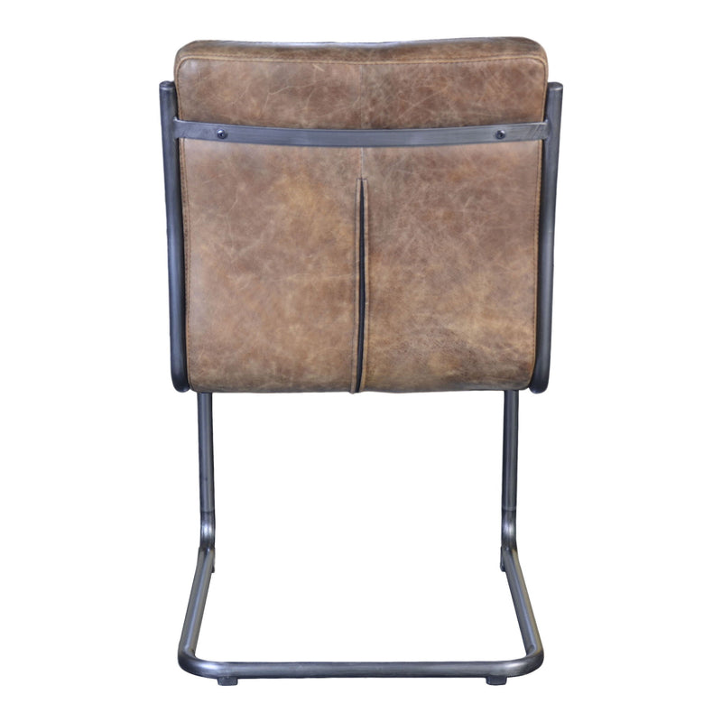 Ansel - Leather Dining Chair (Set of 2) - Grazed Brown