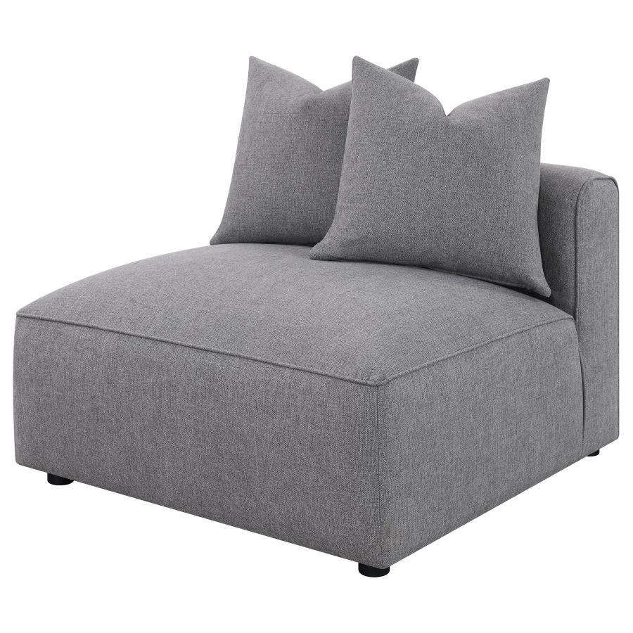 Jennifer - Upholstered Armless Chair - Gray