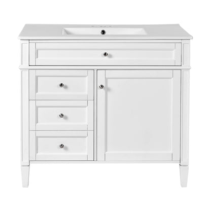 Bathroom Vanity With Top Sink, 2 Drawers And Tip Out Drawer