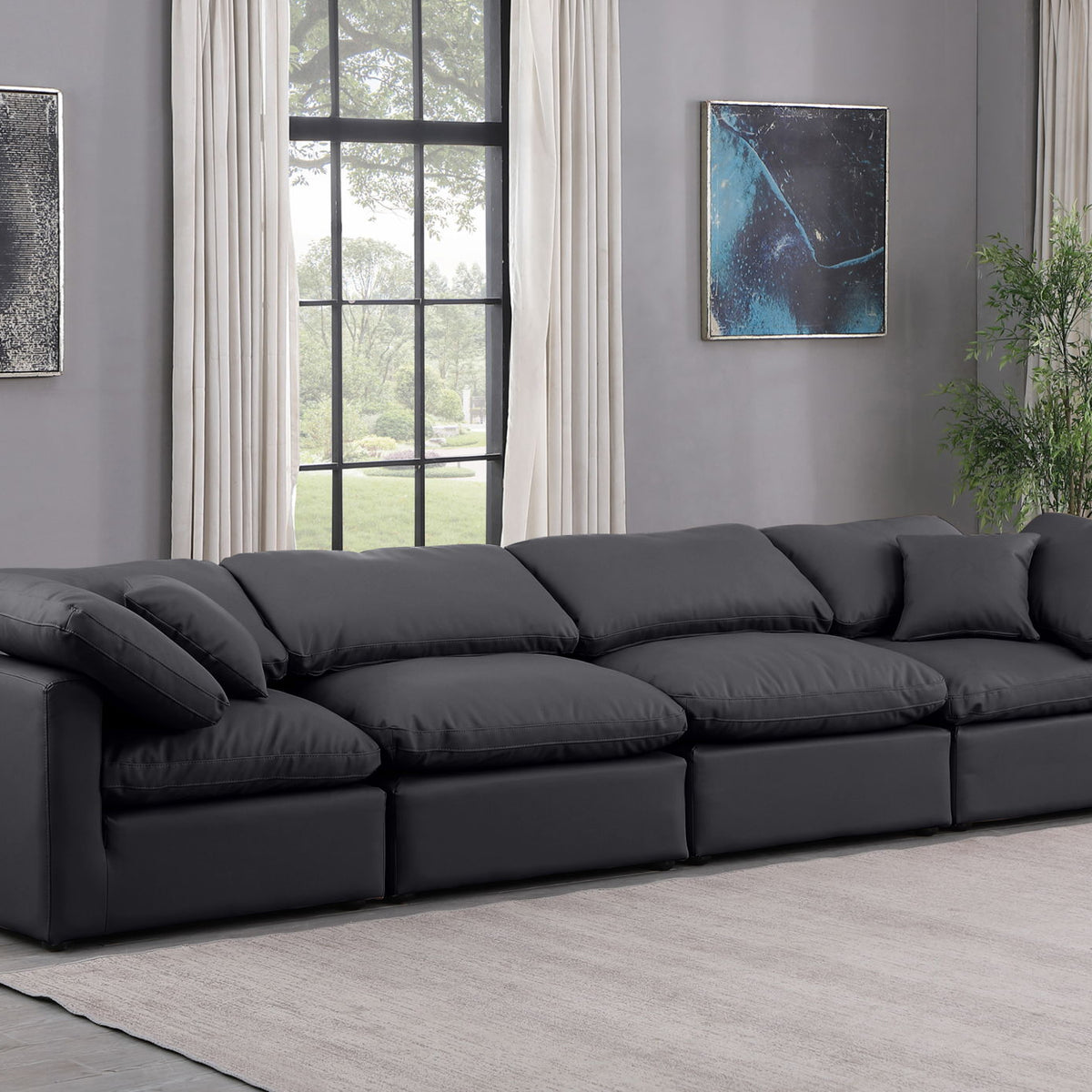 Indulge - Faux Leather 4 Seat Modular Sofa