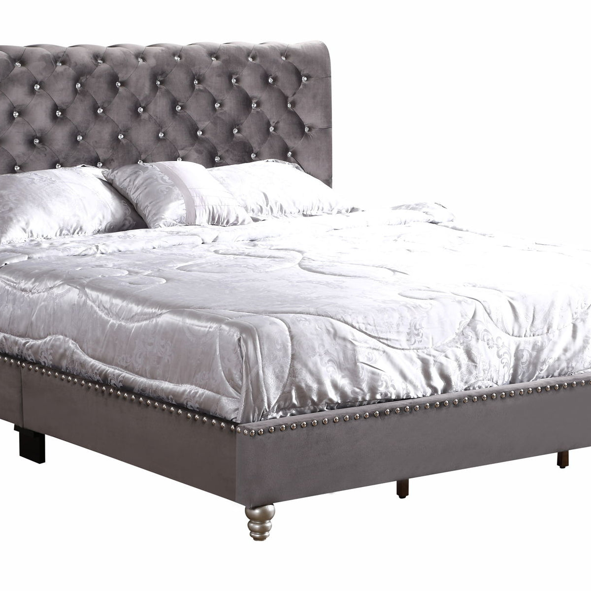 Elegant Transitional Upholstered Bed