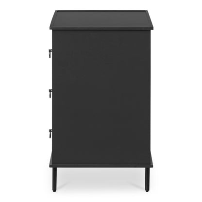 Reagan - 3 Drawer Nightstand - Black