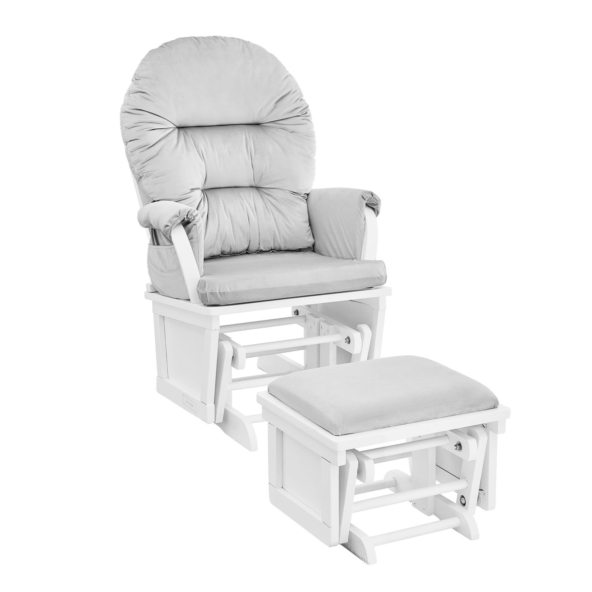 Madison - Glider & Ottoman - White Base