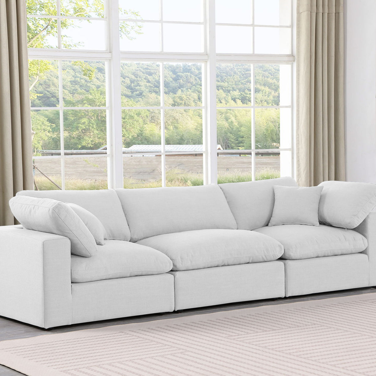 Comfy - Linen Modular Sofa 3 Seats