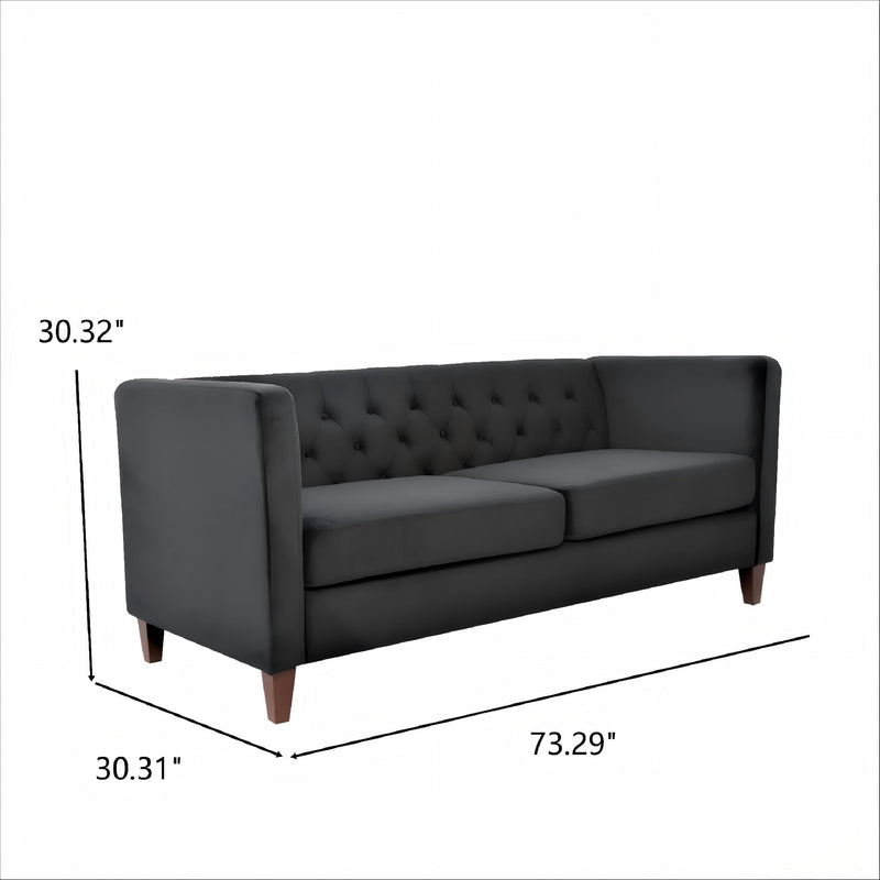 Button Tufted 3 Seater Sofa For Living Room