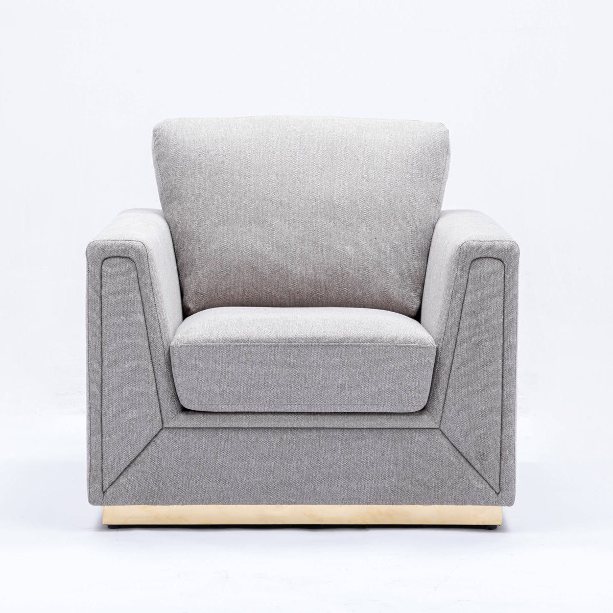 Valin - Linen Chair For Living Room - Gray