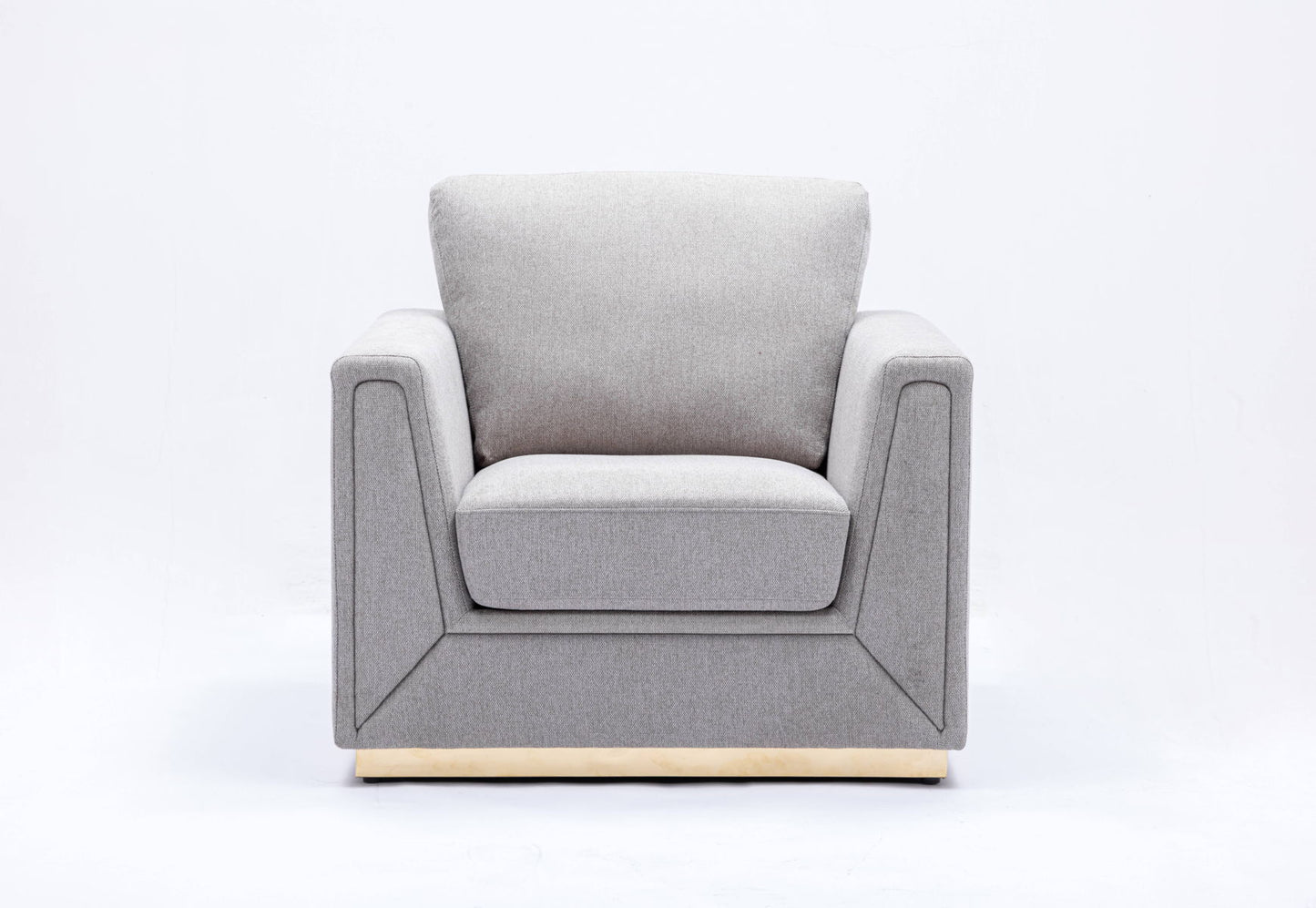 Valin - Linen Chair For Living Room - Gray