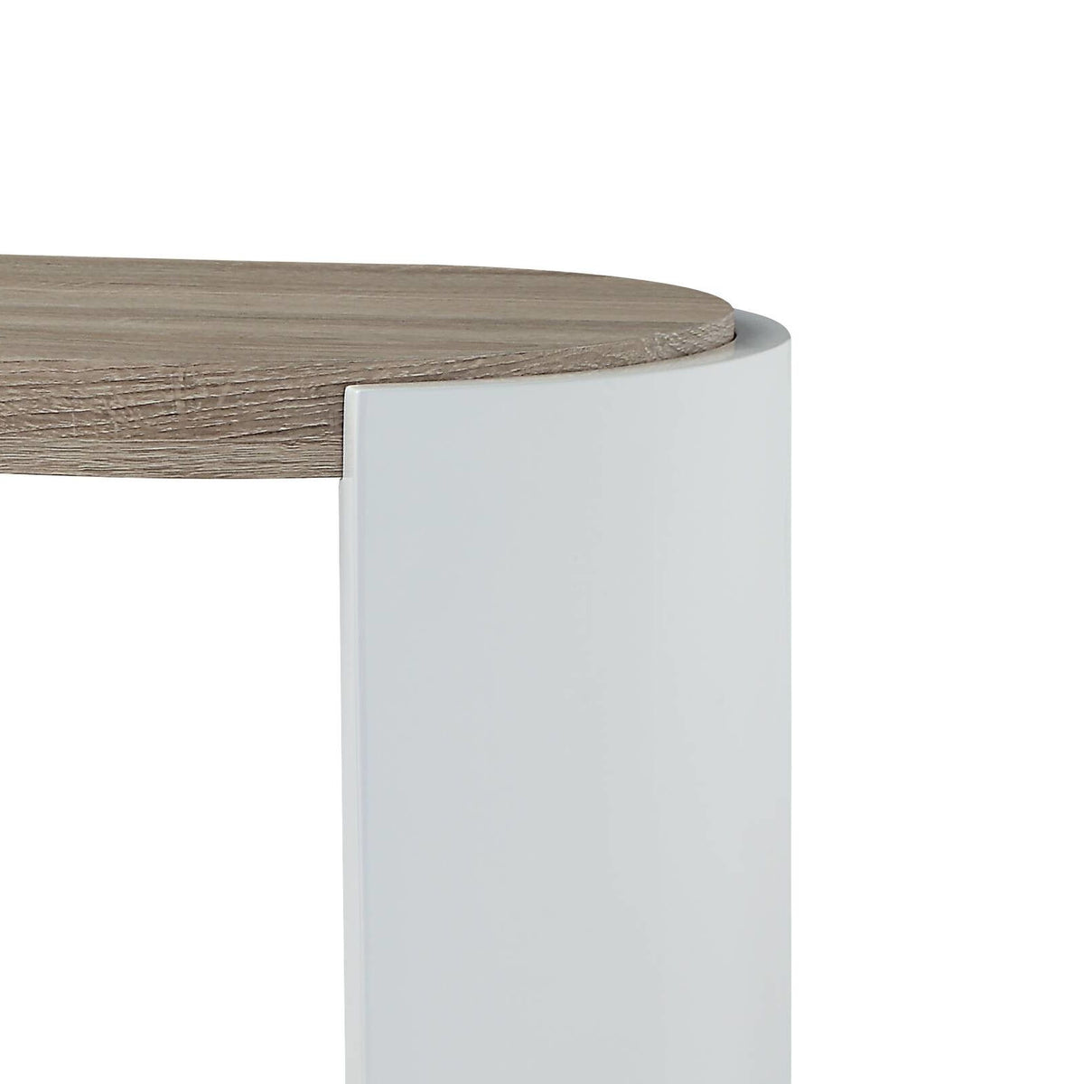 Zoma - High Gloss Sofa Table - Oak / White