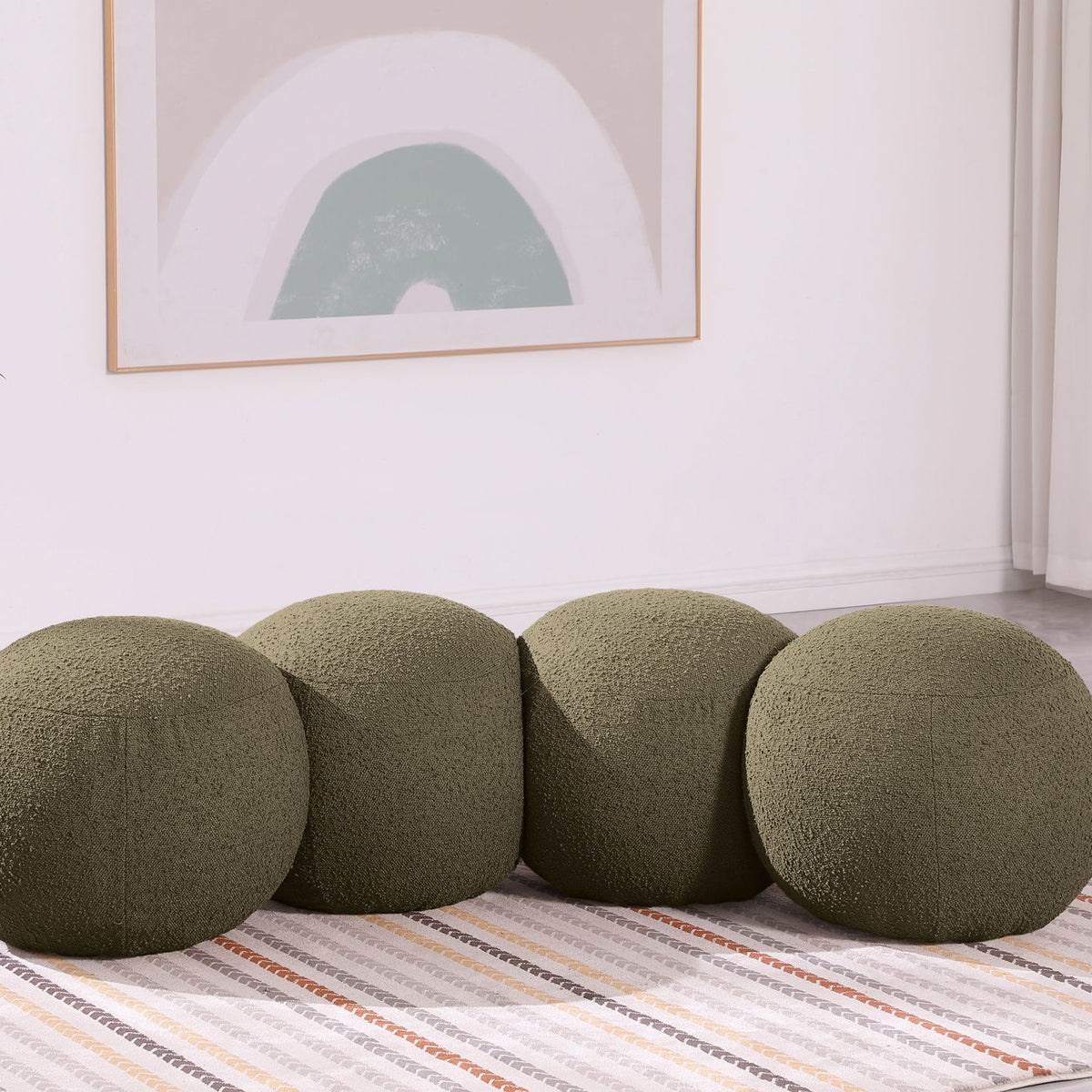 Apollo - Boucle Fabric Bench