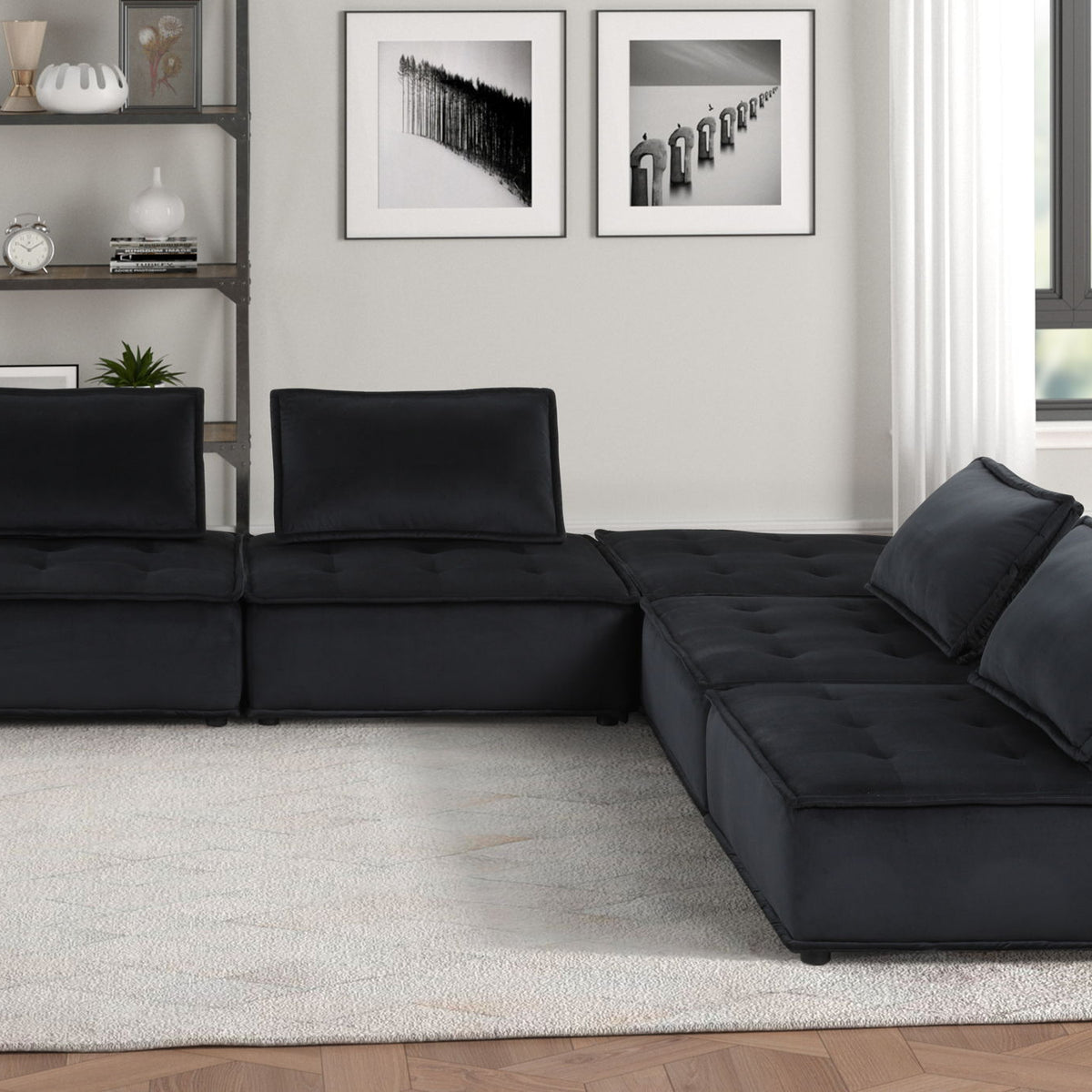 Anna - Stylish Sectional Sofa Ottoman