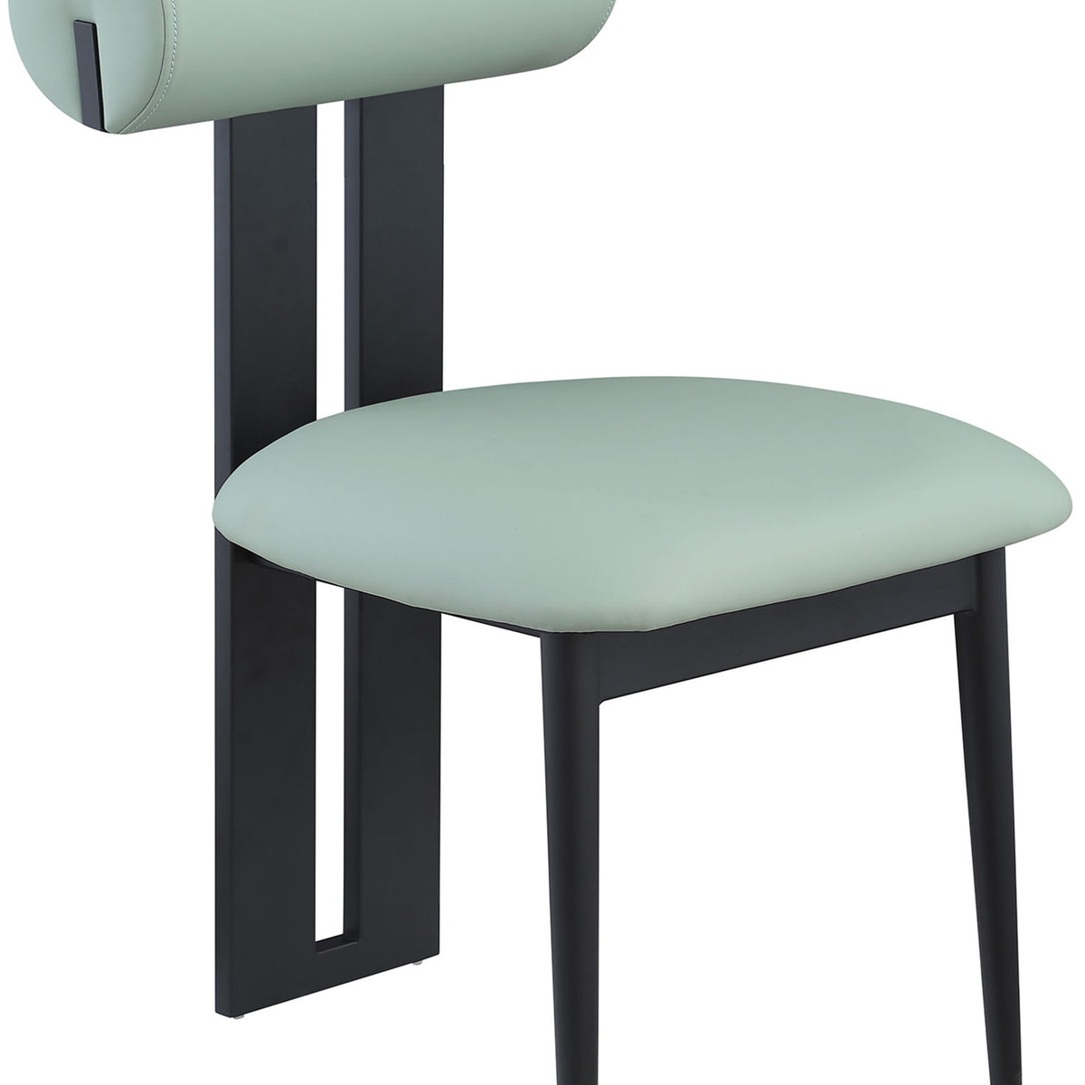 Dario - Faux Leather Dining Chair With Black Frame (Set of 2)