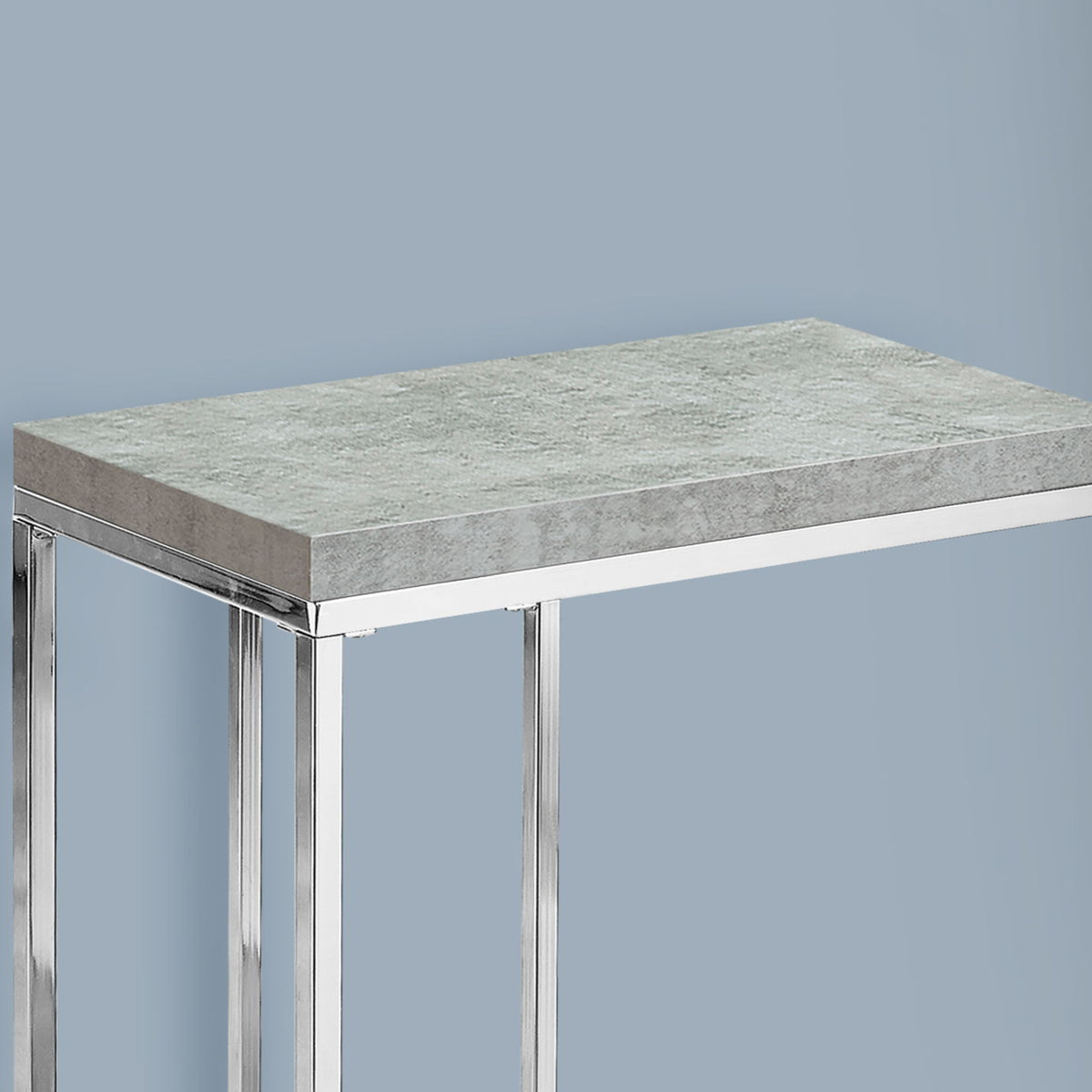 Accent Table, C - Shaped, Tempered Glass, Stylish Design Contemporary & Modern