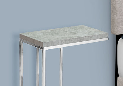 Accent Table, C - Shaped, Tempered Glass, Stylish Design Contemporary & Modern