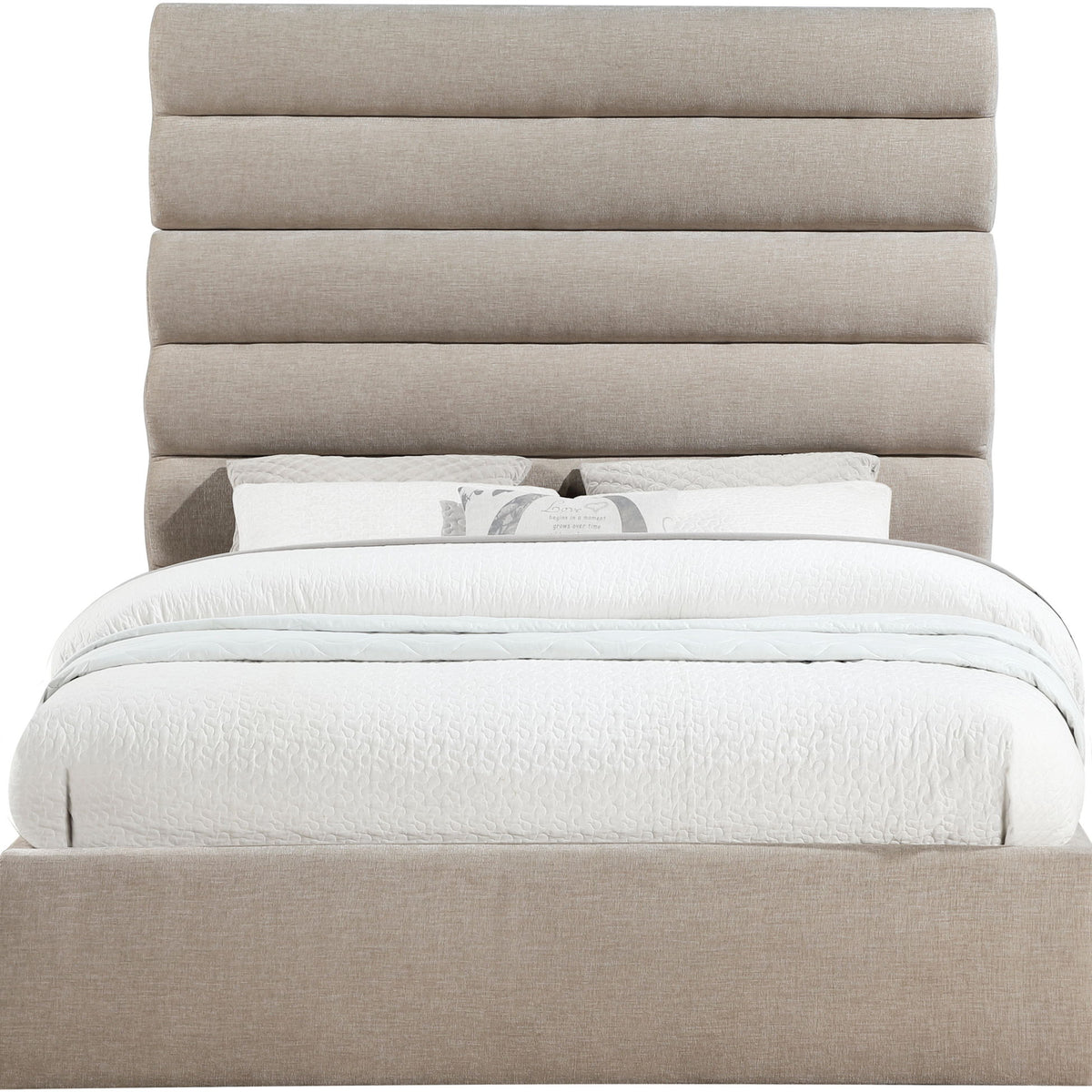Adam - Chenille Fabric Bed With 70.5" Headboard