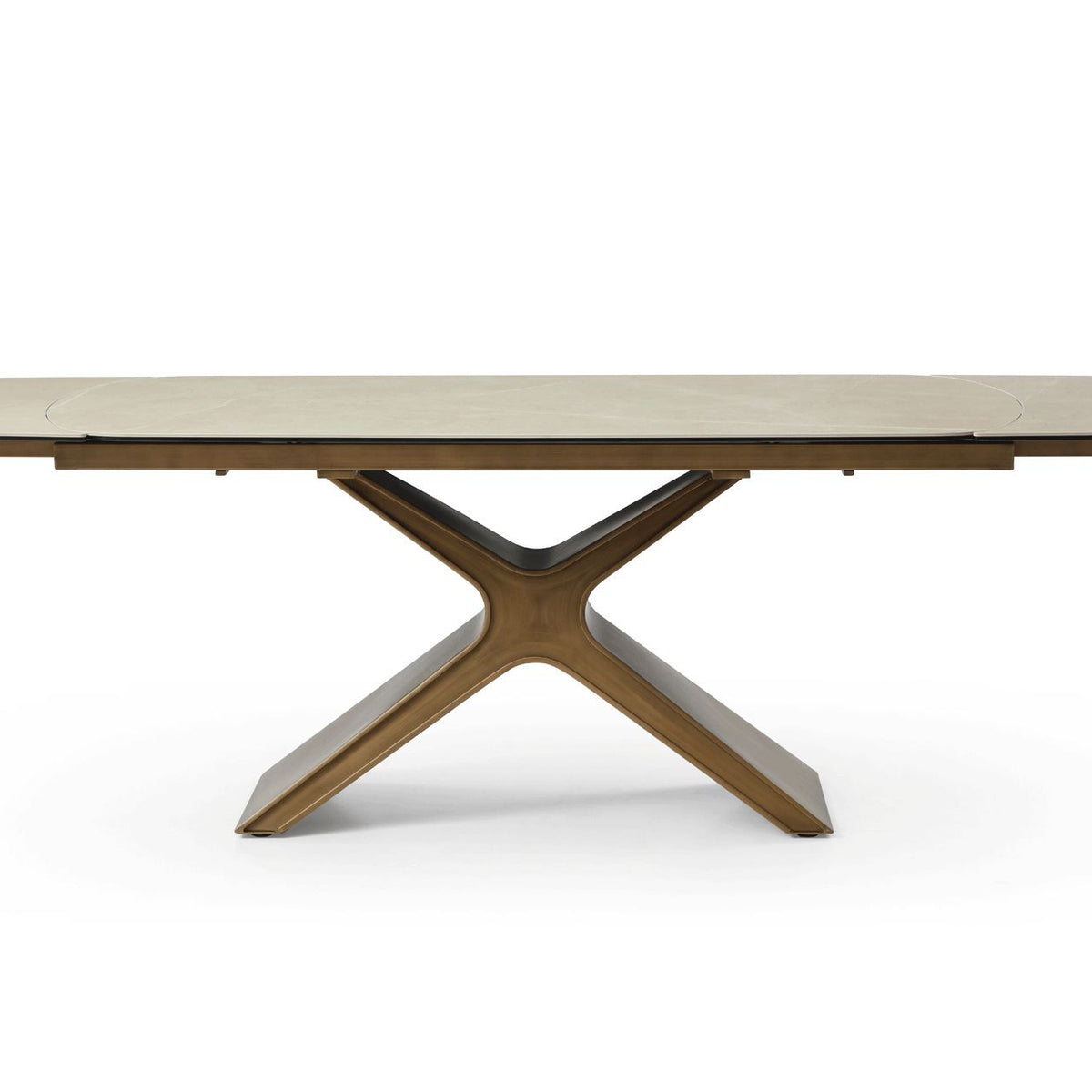 9368 - Dining Table With Extensions - Taupe