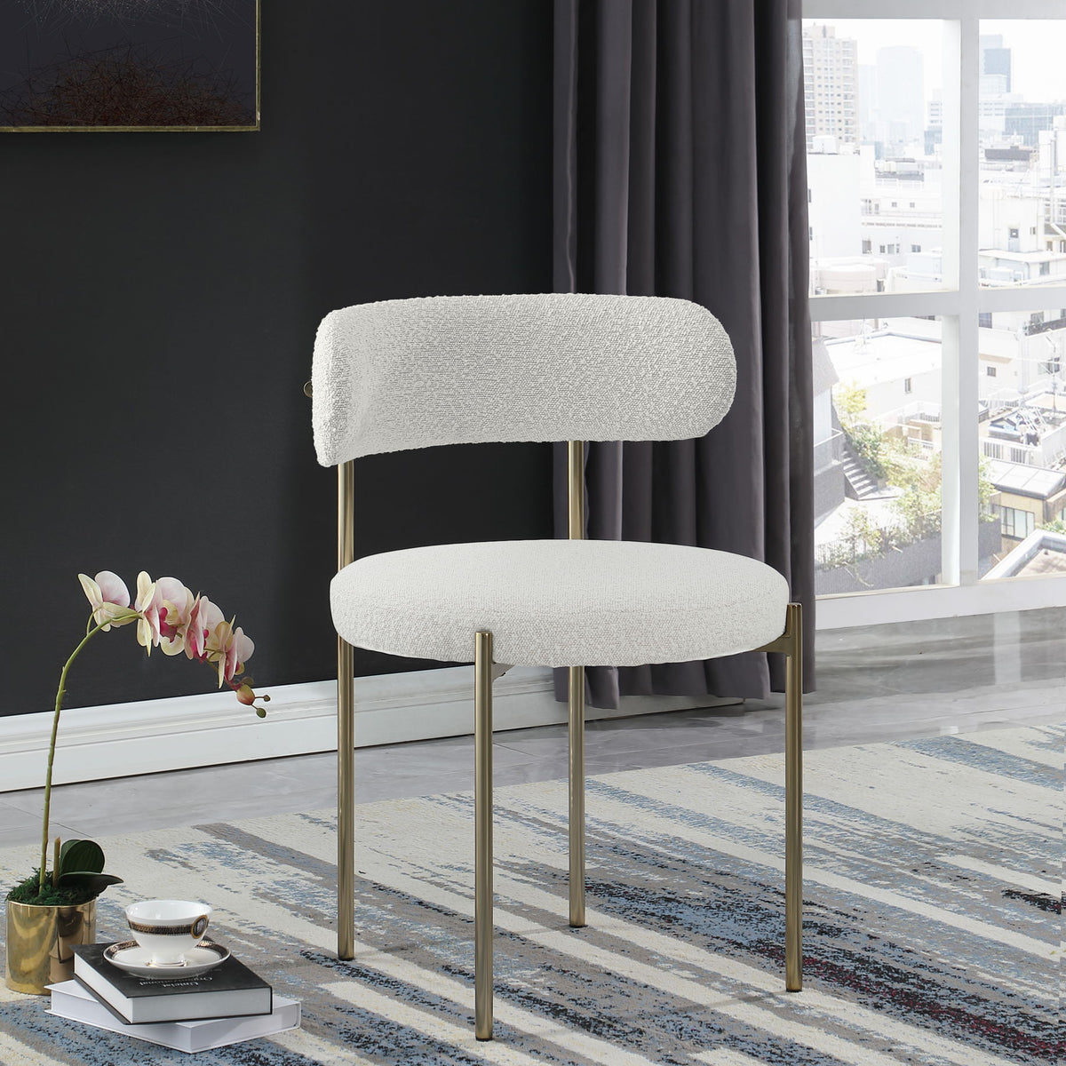 Beacon - Boucle Fabric Dining Chair (Set of 2)