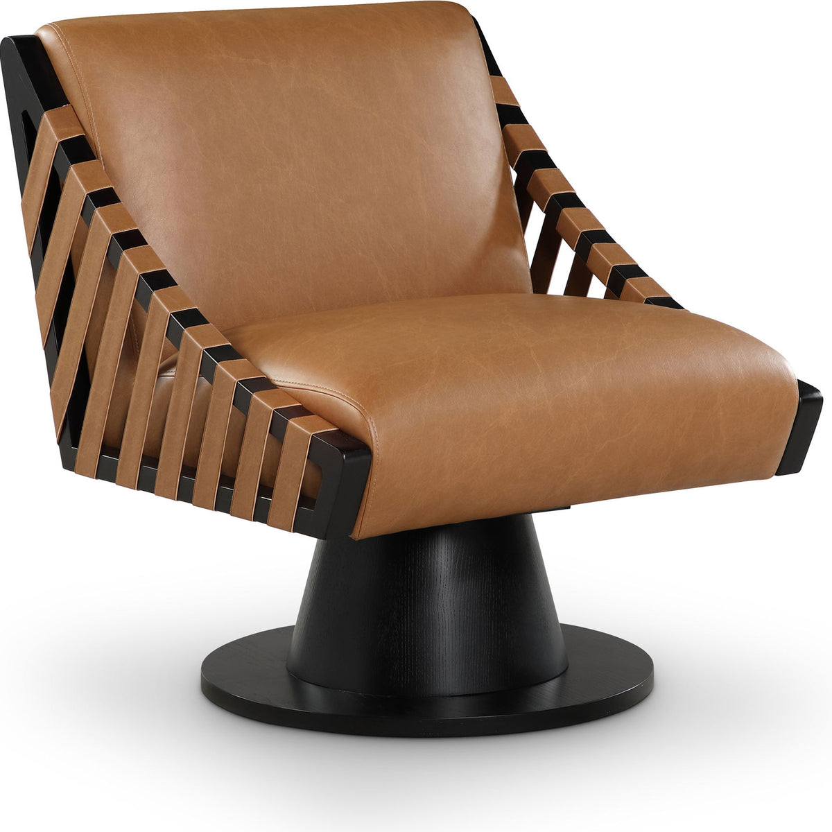 Millwin - Swivel Accent Chair With Black Base