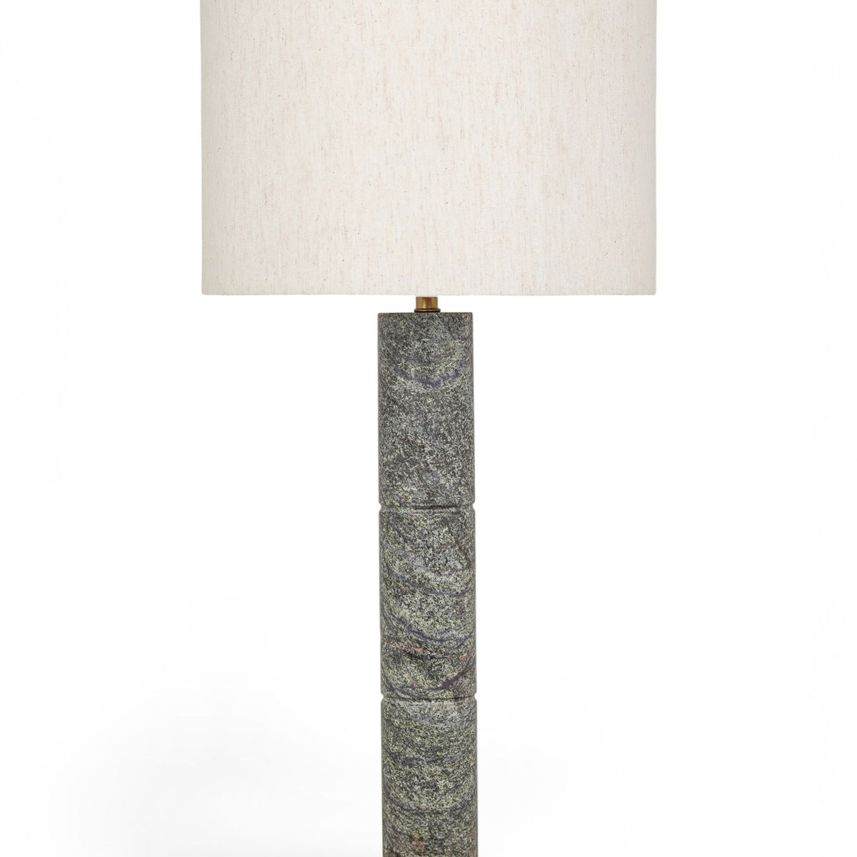 Opaline - Linen Textured Fabric And Brass Table Lamp
