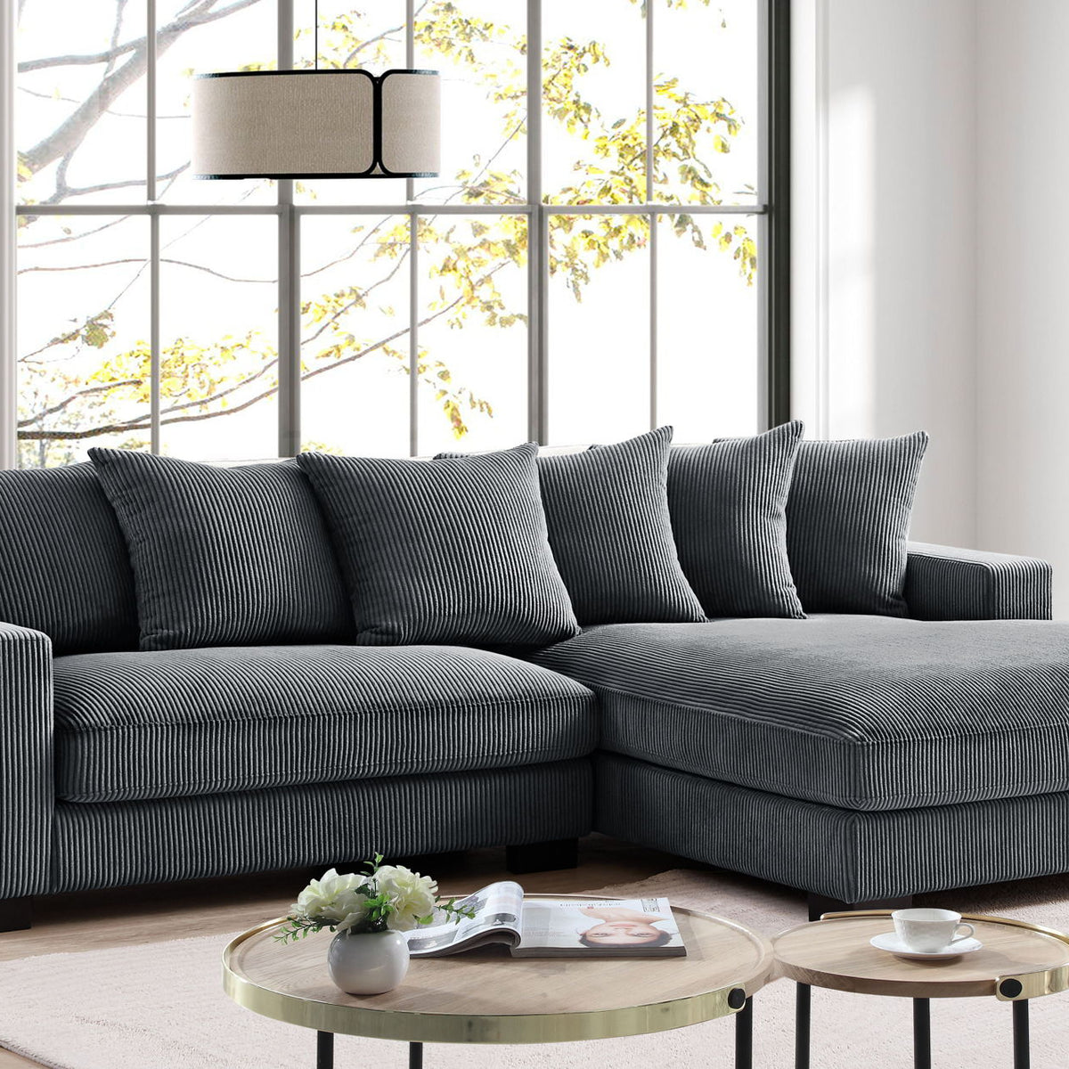 Luxe - Oversized 2 Piece Sectional Couches For Living Room, L Shaped Sofa With Chaise